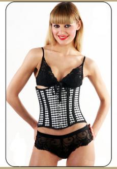 Black and white attractive Acrylic Spandex Womens Corset