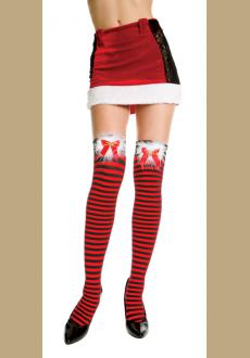 stripy black and red Christma stockings