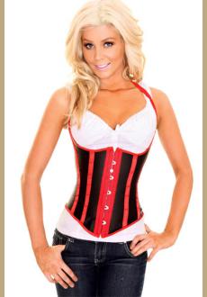 Black and Red Underbust Corset