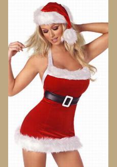 Fluffy Hem Red Mini Sheath Dress Christmas Costume Womens Clothing