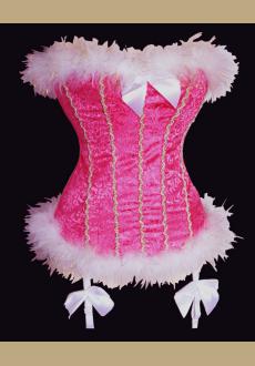 Christmas pink corset