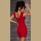 CASUAL STYLE MINI DRESS RED