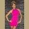 Pink Sleeveless Mini Dress 