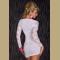 White Long-Sleeved Lace Sexy Night Club Wear Dress