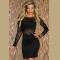 Lace long Sleeves Split Joint stretch Dress