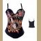 Black Corset With Dragon Decoration Frontward