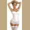 White Peasant Top Strapped Overbust Corset