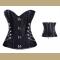 Black overbust boned corset