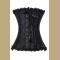 Deluxe Elegant Jacquard Weave Corset Black