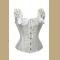 Ruffled Off the Shoulder Corset in White