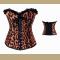 Tiger pattern print Lace trim corsets