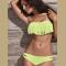 Yellow neon two piece lovely swimsuit
