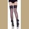 lace Top Sheer Stockings with Ribbon and back seam