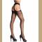 Sheer stockings with suspenders made into waistband