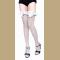 Muka Opaque White Thigh High Stockings With White Satin Bow