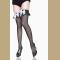 Lace up Thigh High Stockings with Satin Bow