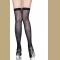 Black Thigh High Stockings with Spider Web Design