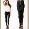 Front Zipper Shiny Finish Color High Waist Skinny Sexy Trends Leggings Pants