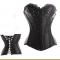 Black steel boned corset