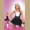 Black Pink Strapless Lacing Bunny Costume