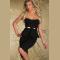 Strapless Trend Peplum Dress Black