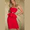 Strapless Trend Peplum Dress Red