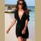 Tunic Black Top Beach Cover Up