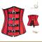 Red Buckled Underbust Corset