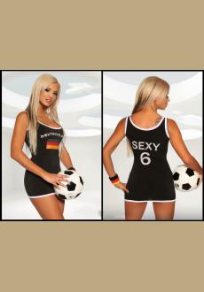 Black Germany Football Jersey Women's Mini Dress 