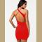 Sexy Red Dress Halter Neck Criss Cross Bodycon bandage Ball Party Clubwear
