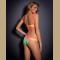 Rayon Candy Color Bandage Bikini Halter Beach Suits Swimwear