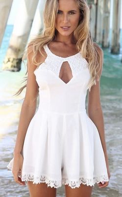 PLEATED PLAYSUIT WIT...