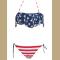 Two-piece American Flag Assel Swimsuit Swimwear Bikini