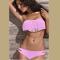 Pink Fringe Top Bikini Set