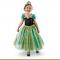 Anna green Frozen Princess Costume  