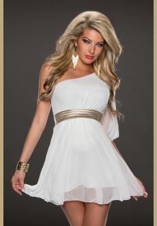 White chiffon dress