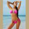 Beach Bunny 2014 Pretty Edgy Hot Pink Skimpy Bikini