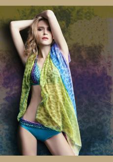 Colorful Leopard Sarong Cover up