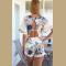 Trendy sping floral two piece short set