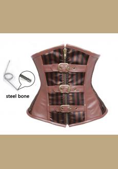 Cool Brown Cowgirl Underbust Corset