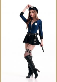 Sexy Police Woman Uniform Cop Dress