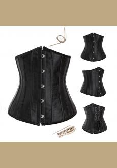 Black steel boned corset 