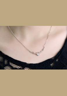 SS11001-2  S925 sterling silver Angel lovers  necklace 