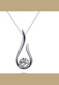 SS11011 S925 silver Romance diamond  necklace