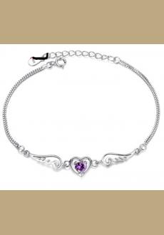 SS11036-1 S925 sterling silver angel wings lovers bracelet 