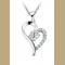 SS11014-2 S925 sterling silver  love necklace
