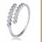 SS11054-4 S925 sterling silver tail ring