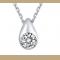 SS11065 S925 sterling silver round diamond necklace 