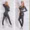 Women's 2-Piece Full Tracksuit Jogging Bottoms With Gold Chain Leisure Suit