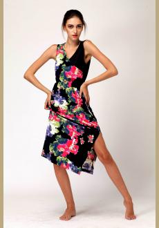 new product summer dress with elastic waist medium-long dress